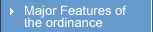 Major Features of the ordinance
